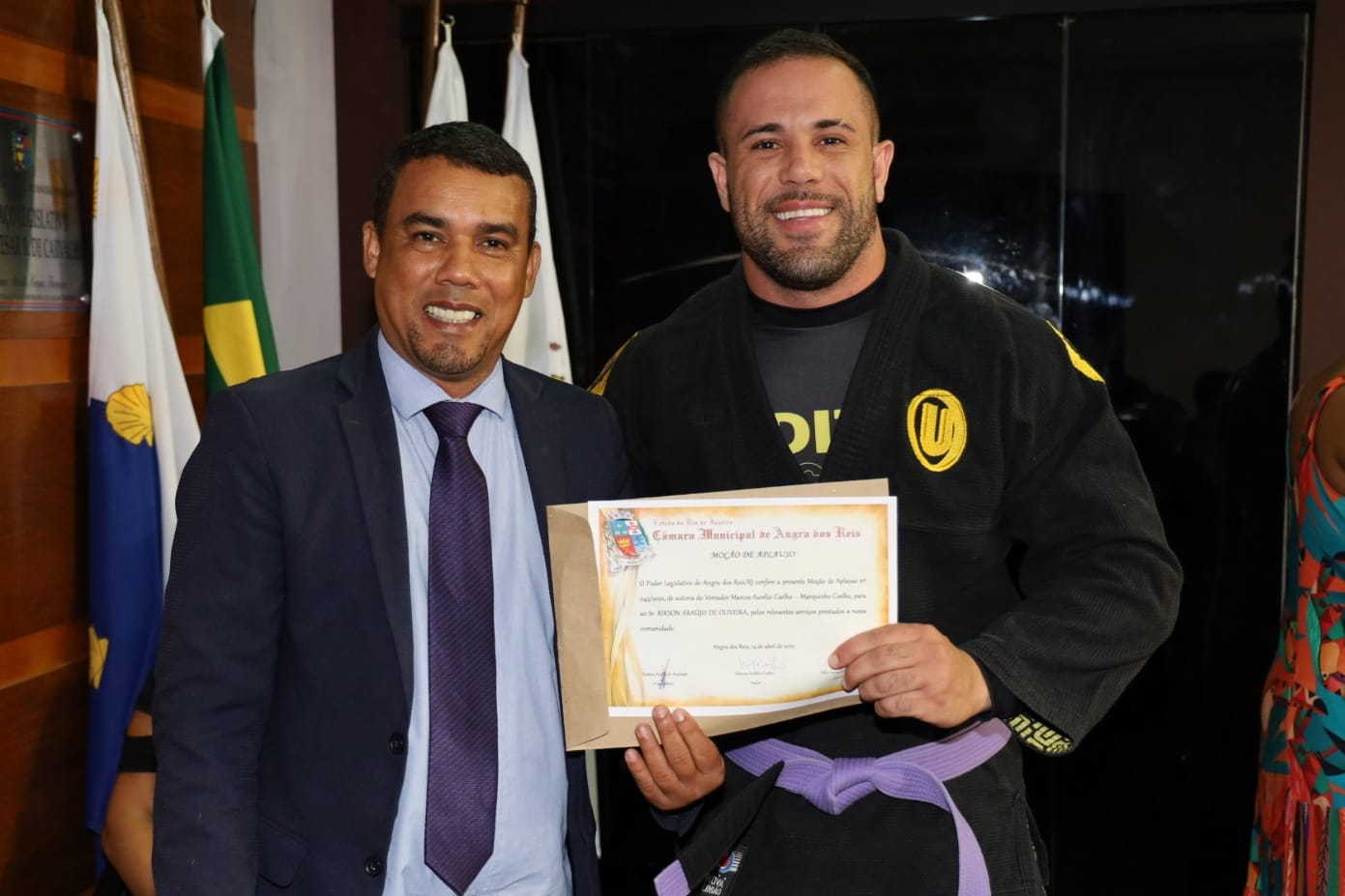 21ª sessão foi marcada por moção para atleta de jiu jitsu