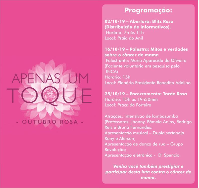 Programação Outubro Rosa 2019