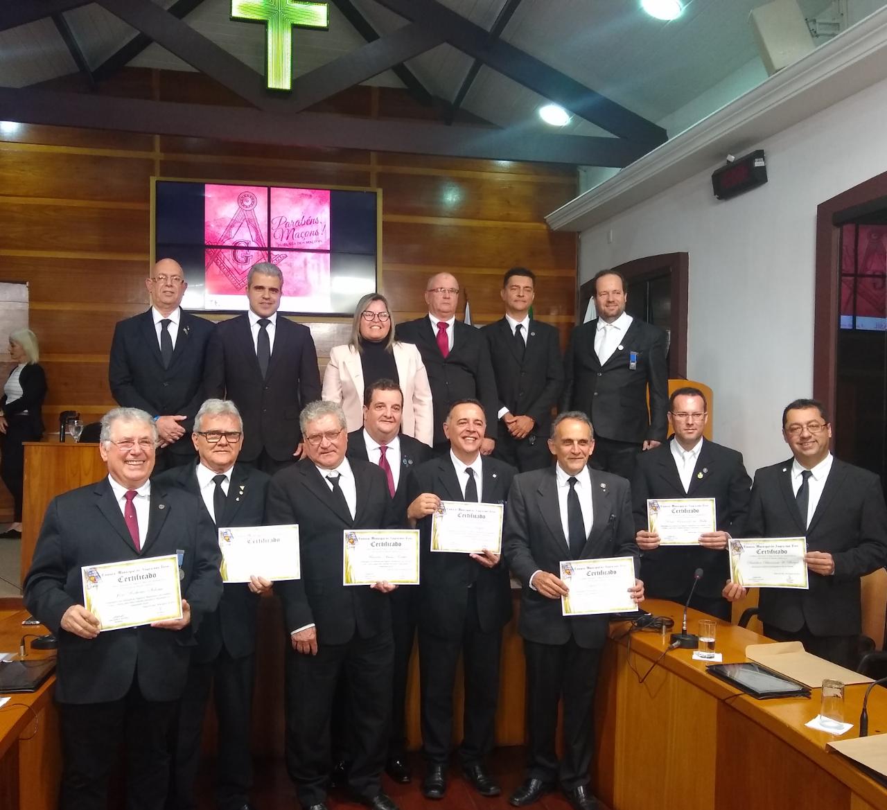 Câmara celebrou dia do maçom com sessão solene