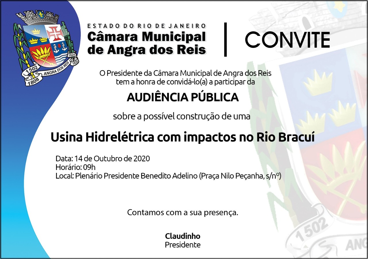 Câmara fará audiência para debater impacto de usina hidrelétrica no Rio Bracuí 