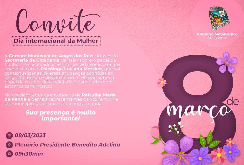 Câmara faz evento para celebrar Dia Internacional da Mulher 