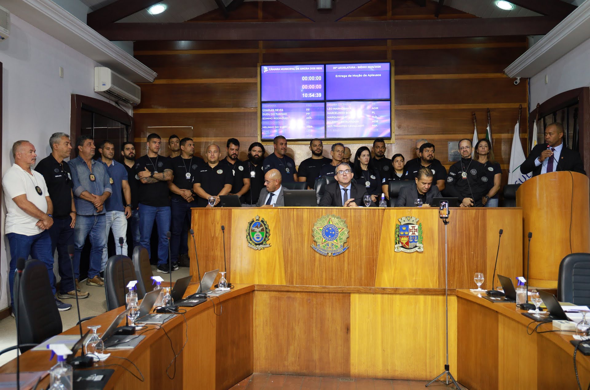 Câmara Municipal reforça compromisso com forças de segurança pública que atuam em Angra