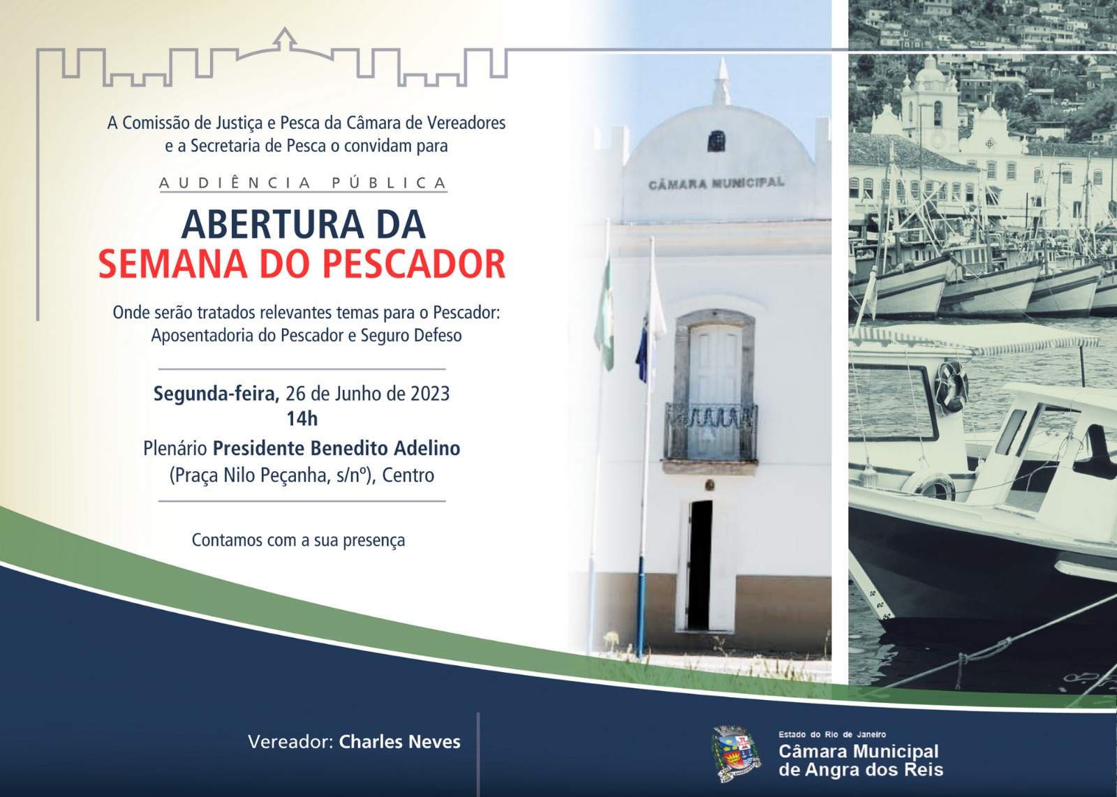 Câmara realiza Audiência Pública para abertura da semana do pescador