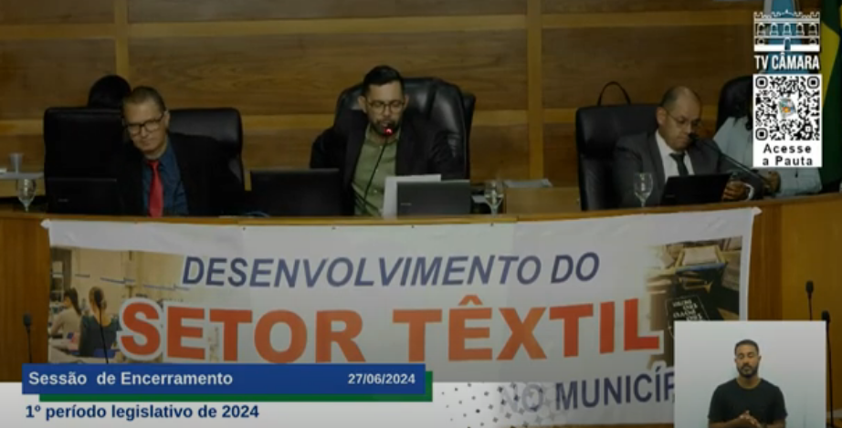 Câmara realiza sessão de encerramento do primeiro período legislativo de 2024
