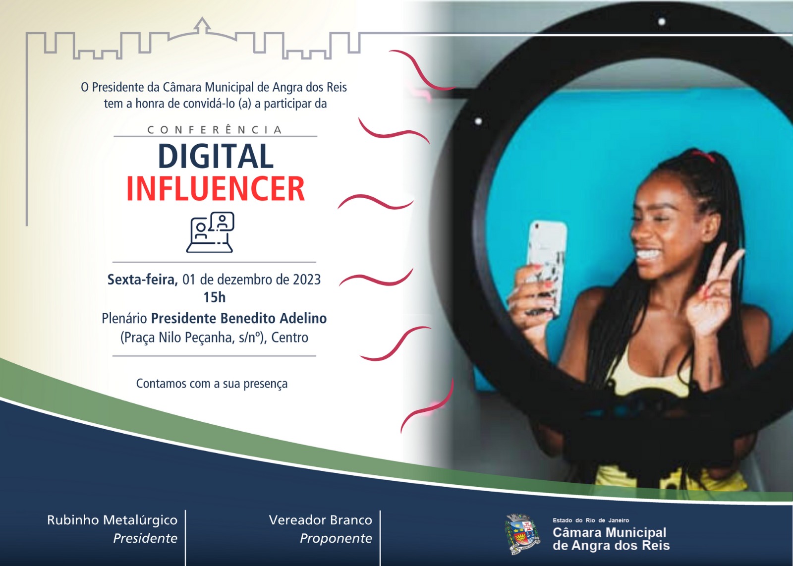 Câmara realizará conferência sobre o tema: Influenciador Digital, "Digital Influencer".