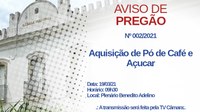 Câmara realizará pregão para aquisição de café e açúcar 