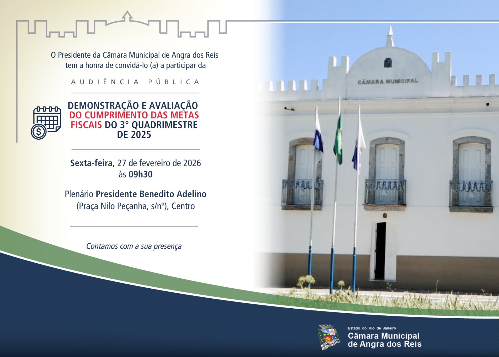 Câmara recebe audiência para prestação de contas da prefeitura 