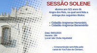 Câmara vai realizar sessão solene alusiva ao aniversário da cidade 