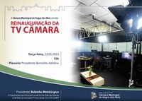 TV Câmara reestreia no dia 23 de maio 