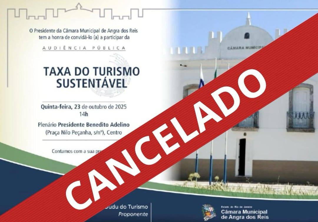 Câmara informa: A audiência pública referente à taxa do turismo sustentável foi cancelada