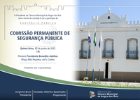 Câmara realizará Audiência Pública da Comissão Permanente de Segurança Pública