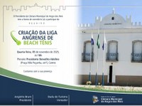 Câmara realizará reunião sobre a criação da Liga Angrense de Beach Tênis