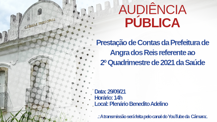 Convite: Prestação de contas do 2º Quadrimestre de 2021 - Saúde