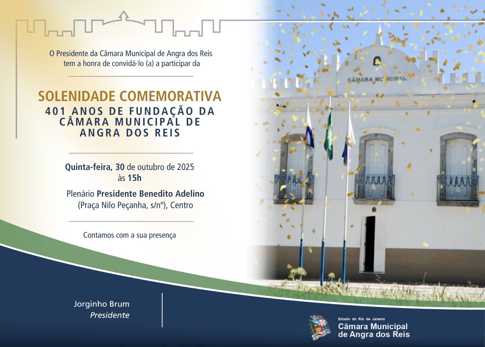 Câmara Municipal de Angra dos Reis - 401 anos de História e Representatividade Popular